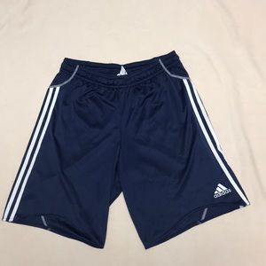Blue exercise shorts